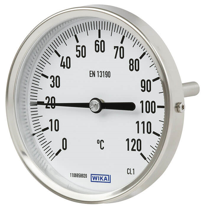 Thermomètre bimétallique 20-60mm, pour eau chaude ou réservoir d