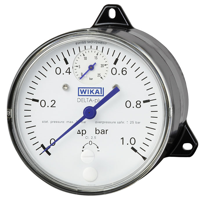 Wika manomètre à pression différentielle, vertical, 160mm, 0 à 2,5 bar  (MSD2,5160) - Landefeld - pneumatique - hydraulique - équipements  industriels